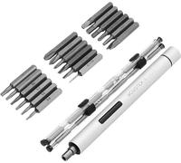 Wowstick 1p + tournevis électrique Kit de tournevis de précision sans fil 19 en 1 avec 18 embouts de vissage Kit de tournevis de bricolage Outils de réparation pour les bijoux de montres Téléphone por