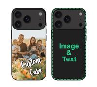 WOWTIFY Coque de téléphone personnalisée pour iPhone 17 Pro avec texte photo, coque personnalisée pour anniversaire, Noël, Saint-Valentin, amis, elle et lui, noir