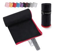 Wowtowelz Serviette compacte en microfibre, serviette de voyage, de sport, de plage, légère et à séchage rapide, noir, 145 x 70 cm