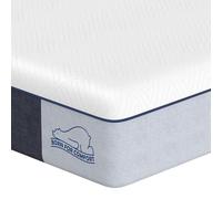 wowttrelax Matelas king size en mousse à mémoire de forme de 150 x 200 x 20 cm, fermeté moyenne avec barrière en tissu doux résistant au feu, housse amovible pour lit king size 150 x 200 x 20 cm