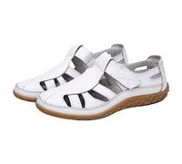 WOXIHUAN Sandales Douces Évidé Été Chaussures à Bout Fermé Chaussure Rétro Sandale Respirant Confort Anti-dérapant Sandales Classiques Souples Décontractées Chaussures de Marche