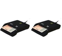 Woxter DNI Electrónico Lecteur de Cartes Noir (Lot de 2)