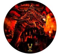 Woxter Stinger Floorpad Red - Tapis de Sol Floor Gaming, Tapis de Sol Revêtement de Sol - Résistant à l'eau, Lavable, 100% Microfibre, Diamètre 120 cm, Couleur Rouge