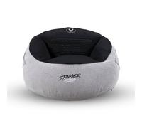 Woxter Stinger Pouf de gaming ergonomique, rembourrage inclus, tissu anti-taches et respirant, gris et noir