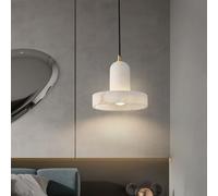 WOYHZXT Suspension en marbre Moderne E14 Lustre Nordique D7.1in lumière de Luxe Lampes suspendues décoratives au Plafond Blanc réglable Salon Salle à Manger Cuisine îlot luminaires Suspendus