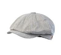 WOYUANSHA Béret Homme Casquette À Rayures Chapeau Octogonal Décontracté Vintage Bérets Souples Chapeau Plat 56-59Cm Gris Clair