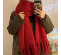 WOYUANSHA Écharpe Foulard Épaissie Solide Couleur Écharpe Femmes Étudiant Polyvalent Châle Cou