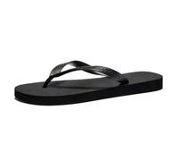 WOYUANSHA Tongs Caoutchouc Hommes Tongs Hommes Pantoufles Sandales De Plage Doux Diapositives Lumière Hommes Tongs Hommes Chaussures 50 Noir