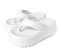 WOYUANSHA Tongs Tongs pour Femmes dans La Plate-Forme Pantoufles Eva Casual Plage Diapositives Femme Confort Femme Tongs Sandales À Talons 36-37 Blanc