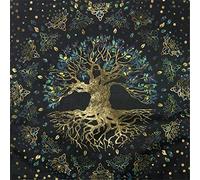 woyufen Nappe D'autels Tarot Tapis Tarot en Tissu D'autels Nappe Sorcellerie d'arbre Vie Accessoires Spirituels Tarot pour La Décoration À La Maison 60x60cm