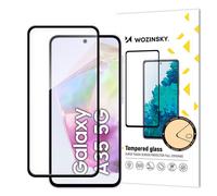 Wozinsky film de protection en verre blindé entièrement adhésif pour Samsung Galaxy A35 avec cadre noir