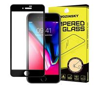 WOZINSKY Pour iPhone SE 2020 / iPhone 8 / iPhone 7 - Verre trempé Full Glue - Super robuste - Entièrement en verre dur avec cadre - Friendly