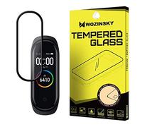 WOZINSKY Pour Xiaomi Mi Band 5 Verre trempé Full Glue Super robuste Full Glue Complet avec cadre de protection Friendly