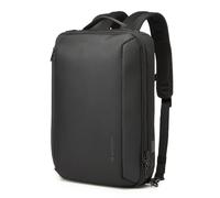 WOZINSKY Sac à dos et sac de qualité supérieure 2 en 1, étanche, pour ordinateur portable 15,6", avec port USB, noir