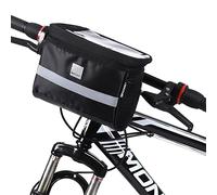 WOZINSKY Sac de Guidon Sac de vélo Sacoche de vélo Guidon étanche Sac de vélo avec Compartiment Smartphone/téléphone Capacité 2L Sac de vélo imperméable Fluorescent