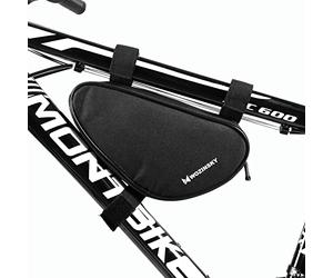 WOZINSKY Sacoche de vélo, Sac de Cadre, étanche, Sac pour ebike, VTT, vélo de Route, Bike Bag, Sac de vélo avec Compartiment Smartphone Sacoche Velo 1,5 L, Noir