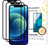 Wozinsky set of 2x super-strong Full Glue full screen tempered glass with Case Friendly frame iPhone 12 Pro / iPhone 12 black
