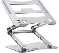 Wozinsky Support d'ordinateur portable en aluminium réglable en hauteur pliable compatible avec 11 à 17 pouces Argent