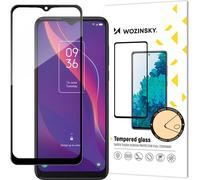 Wozinsky verre trempé Full Glue super résistant pour écran complet avec cadre TCL 306 Case Friendly noir