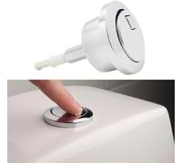 WOZLO Bouton Poussoir Chasse d'eau，Bouton Chasse d'eau WC，Bouton Poussoir，Double Bouton Poussoir pour Chasse d'eau ABS adapté aux Toilettes de Salle de Bains