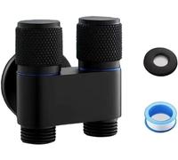 WOZLO Vanne Équerre pour WC, Robinet Double Sortie 1 en 2, Lave-Linge, Dérivation 3 Voies, Acier Inoxydable - pour Cuisines, Salles de Bains, Jardins, Hôtels