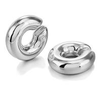WOZNU Manchette d'Oreille pour Femme Faux Piercing Oreille Réglables Boucles Oreille Sans Trou Ear Cuff Non Piercing Helix Cartilage Boucles d'Oreilles Ensemble Argent avec Boîte, argent