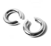 WOZNU Manchette d'Oreille pour Femme Faux Piercing Oreille Réglables Boucles Oreille Sans Trou Ear Cuff Non Piercing Helix Cartilage Boucles d'Oreilles Ensemble Argent avec Boîte