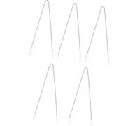 WOZOKI Chaînes de Suspension pour jardinières | Ensemble de 5 pièces de rechange en acier inoxydable, 31 pouces, argent, pour balcon, porche, patio et présentoirs