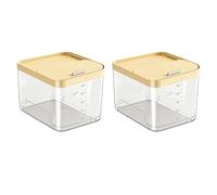 WOZOKI Conteneurs de Fournitures de lessive pour Trier Les Feuilles | Ensemble de conteneurs 2 pièces, contenu visible, rangement des fournitures de blanchisserie sur le comptoir
