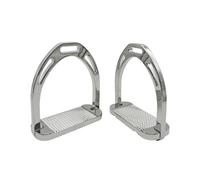 WOZOKI Étriers équestres Large Plateforme à marches Corps en Aluminium | Semelle intérieure Full Frame Argent 4, 8 pouces de largeur intérieure pour une configuration de conduite