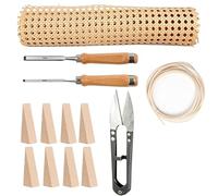 WOZOKI Kit de réparation de Meubles en rotin pour la Maison, 2M, avec | Couleur naturelle pour le renouvellement du dossier de siège de meubles et les petits projets domestiques, tâches
