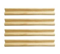 WOZOKI Plateaux en Bois Ensemble de 4, Supports de tuiles | Plateaux de dominos en bois et supports de tuiles pour train mexicain, pied de poulet et autres jeux de dominos,