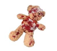WOZOKI Poupée Ours endommagée et sanglante avec des blessures, Yellow | Texture en coton PP doux pour événements à thème gothique et affichages d ' horreur à domicile, collections