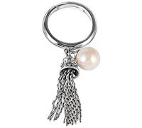 WOZUIMEI Bague Rétro de Style Chinois 925 Bijoux en Argent Sterling Gland Perle Artificielle Bague Réglable Pour FemmeArgent uni