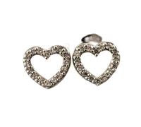 WOZUIMEI Boucle D'Oreille de Style Chinois S925 Argent Doré Romantique Amour Boucles D'Oreilles en Zircon Creux Coloré Clou D'Oreille Femmeargent