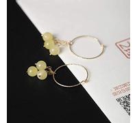 WOZUIMEI Boucles D'Oreilles Boucles D'Oreilles Pour les Femmes 14K or Créatif Fait à la Main Bricolage Simple Boucle D'Oreille Unique Personnalité Mode Boucles D'Oreilles en Cire D'Abeille Naturelle