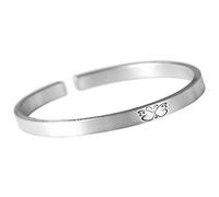 WOZUIMEI Bracelet Vintage de Style Chinois en Argent Sterling S999 Bracelet en Argent Sterling Givré Papillon Ouvert Bracelet Bouddha Lotus Brillant Simple Bracelet en Argent Fémininpapillon