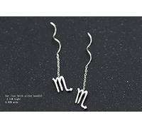WOZUIMEI Jour Forêt Femmes Ligne S925 Tremella Ligne 12 Constellations Personnalité Style Vague Oreille Fil Oreille Bijoux Chaîne BijouxScorpion