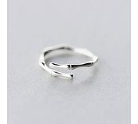 WOZUIMEI S925 Anneaux en Argent Femmes Anneau de Queue Simple Personnalité Bambou Tendance Anneau de Queue Ouverture BijouxBague en argent S925, ouverture ajustée