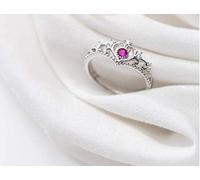 WOZUIMEI S925 Argent Anneaux Femmes Coréenne Personnalité de la Mode Diamant Couronne Bague Bijoux Simple Et Élégant Fille Esprit Bijouxargent, ouverture ajustée