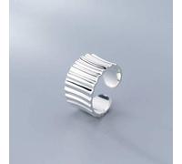 WOZUIMEI S925 Argent Anneaux Femmes Japonaises Et Coréennes Style Sens de la Mode de la Large Surface Vague Conception Personnalisé Anneau Ouverture BijouxBague en argent S925, ouverture ajustée