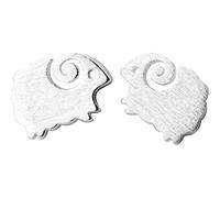 WOZUIMEI S925 Argent Boucles D'Oreilles Zodiaque Moutons Agneaux Oreille Bijoux Belle Jane Blanc Champignon Ornements BijouxBoucles d'oreilles en argent S925
