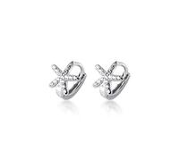 WOZUIMEI S925 Argent Diamant Étoiles Étoiles de Mer Boucles D'Oreilles Style Coréen Simple Petites Boucles D'Oreilles Douces Femmes Étoiles BijouxBoucle champignon blanc S925