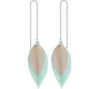 WOZUIMEI S925 Argent Feuille Oreille Fil Femmes Corée Petit Frais Mori Département Feuille Douce à Longues Oreilles Chaîne Oreille BijouxChampignon blanc champignon S925