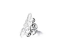 WOZUIMEI S925 Bague en Argent Mode Rétro Ethnique Modèle Câble Anneau Personnalité Mode Anneau Ouvert Femme Anneau Anneau