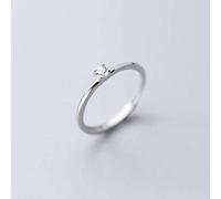 WOZUIMEI S925 Bague en Argent Simple Simple Perceuse Pour Femme Petite Douce Douce Réglable Bijoux à la MainBague en argent S925, ouverture ajustée