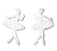 WOZUIMEI S925 Boucles D'Oreilles en Argent Femme Doux Brossé Princesse Ballerine Boucles D'Oreilles BijouxUne paire