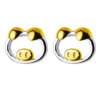 WOZUIMEI S925 Boucles D'Oreilles en Argent Femmes Corée Petites Boucles D'Oreilles Cochon Doré Frais Style Mignon Animal Année BijouxBoucles d'oreilles en argent S925