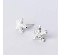 WOZUIMEI S925 Boucles D'Oreilles en Argent Femmes Corée Petites Boucles D'Oreilles Étoiles Fraîches Doux Petit Mignon Étoile de Mer Oreille Bijoux Femme Bijouxune paire, Argent 925