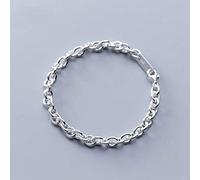 WOZUIMEI S925 Bracelet en Argent Femmes Coréenne Forme Linéaire Boucle Simple Mode Créatrice Personnalité Main Bijoux Chaîne BijouxBracelet en argent S925
